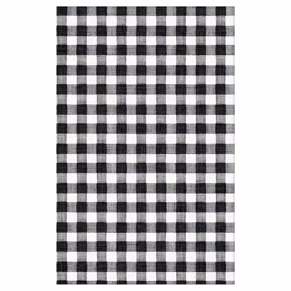 Amscan Harvest Market Multi-Colored Paper Checkered Fall Table Cover, 54 in. x 102 in. (3-Pack)
