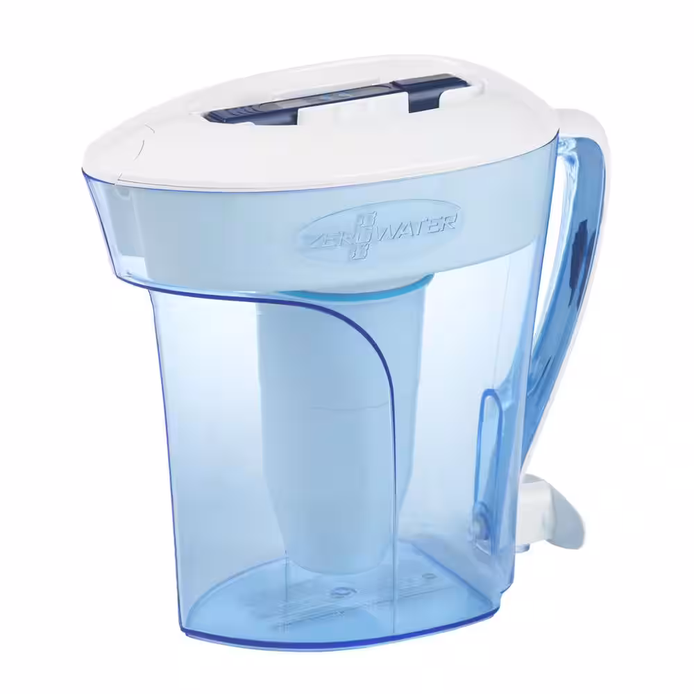 Zero Water ZeroWater 10-Cup Water Filtration Pitcher with 5-Stage Filter and Water Quality Meter