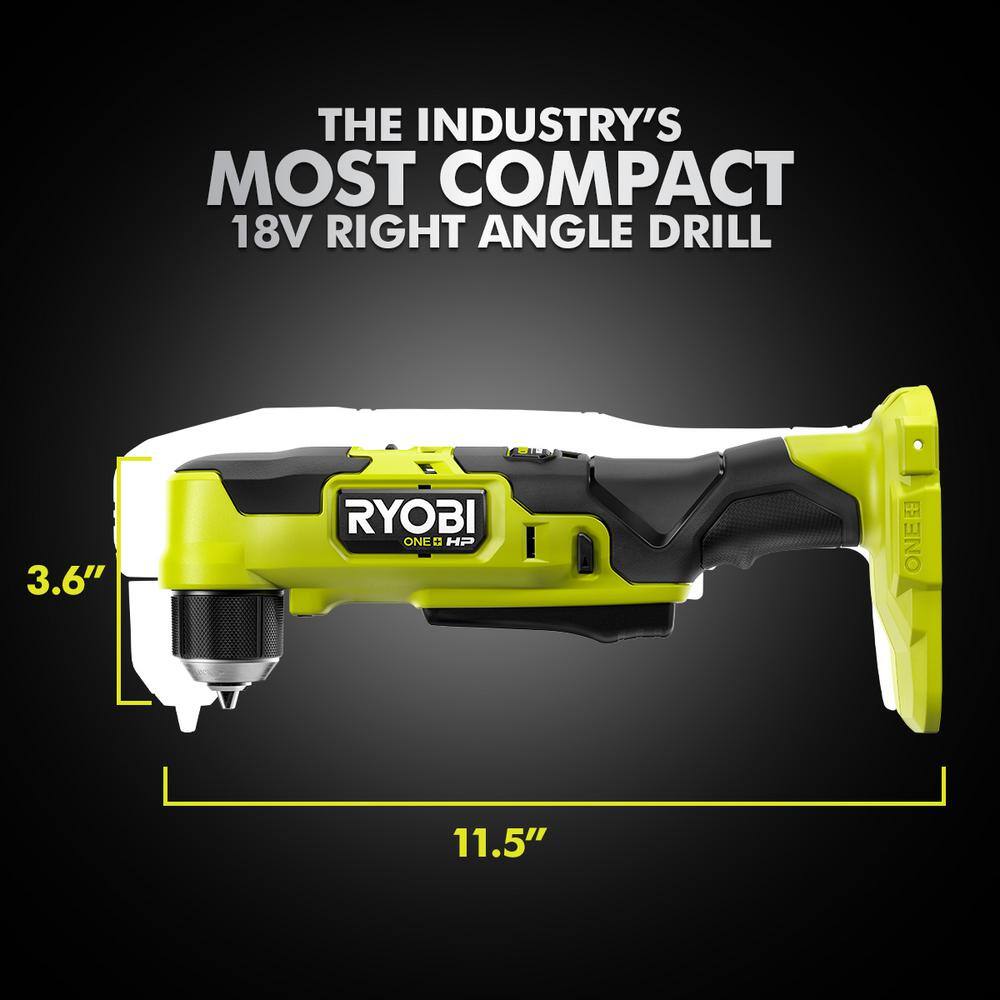 RYOBI ONE+ HP 18V Brushless Compact 3/8 in. Right Angle Drill (Tool Only)