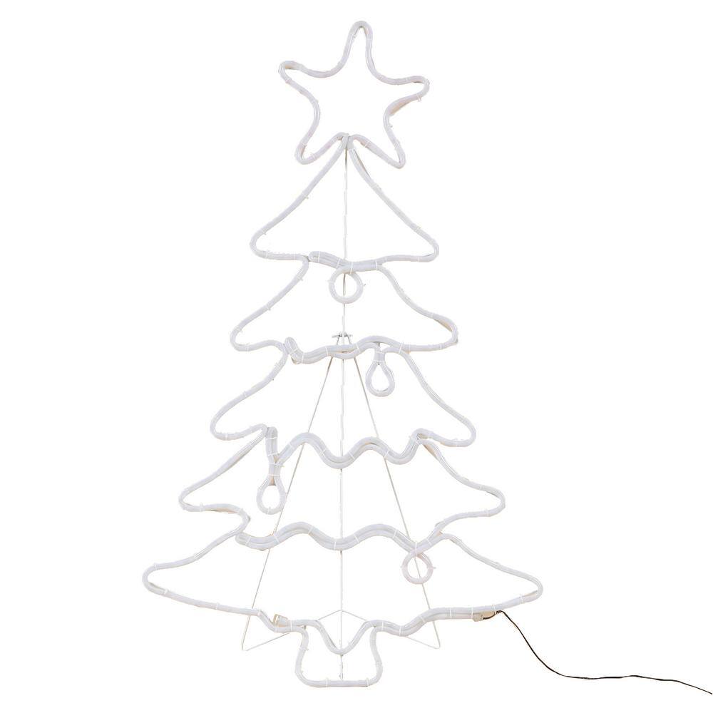 Luxen Home 45 in. LED Multi-Color Rope Light Christmas Tree Decoration - Indoor/Outdoor