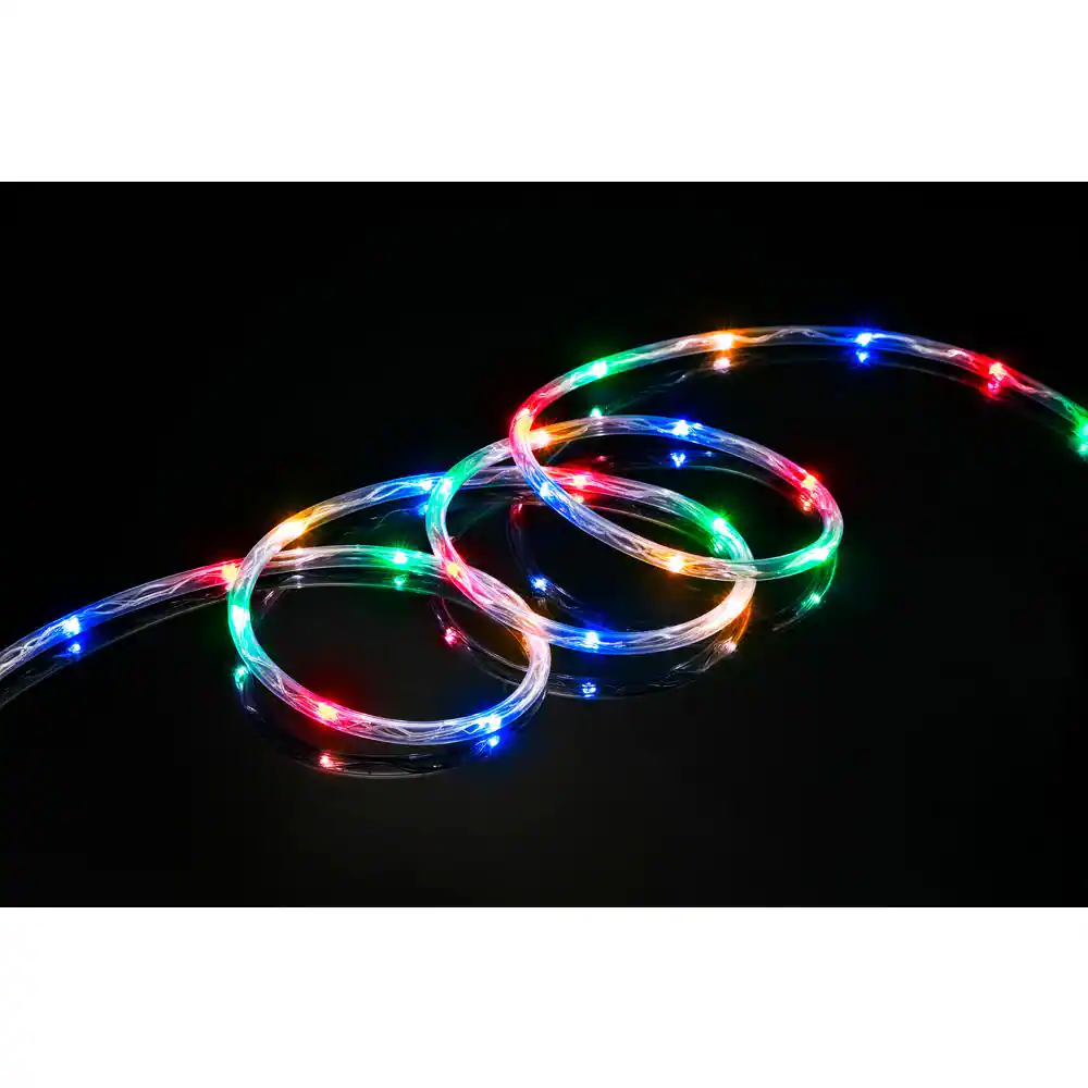 DEERPORT DECOR TRUE-Tech 16 ft. LED Multi-Color Mini Rope Light, 80-Light 360-Degree Directional Shine