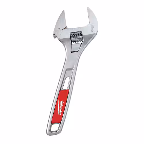 Milwaukee 8 in. Wide Jaw Adjustable Wrench, Parallel Jaw Design