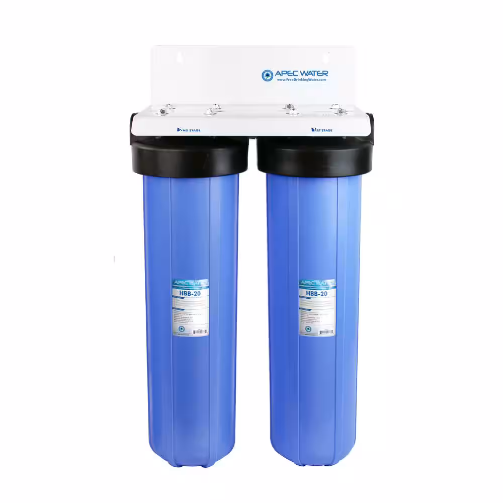 APEC Water Systems APEC Big Blue 2-Stage 20" Whole House Water Filter Housing Set FH-2BB-20