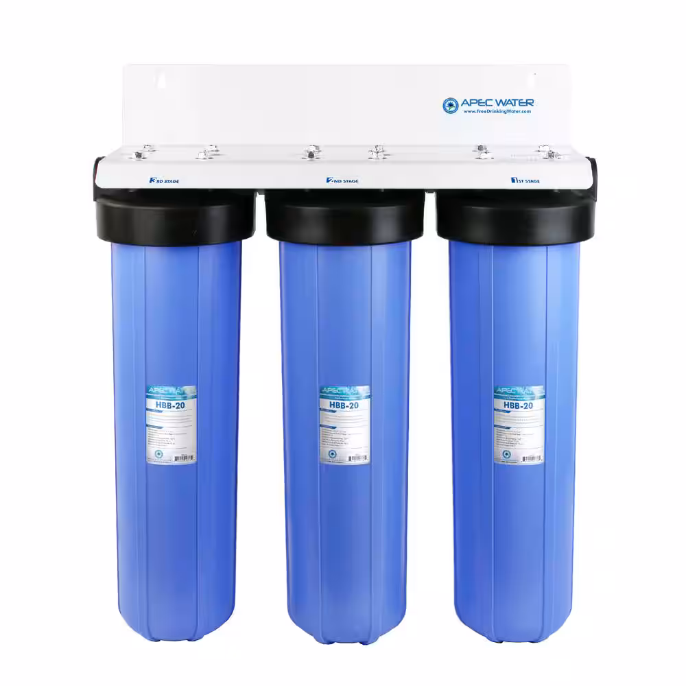 APEC Water Systems APEC Big Blue 3-Stage 20" Whole House Water Filter Housing Set FH-3BB-20
