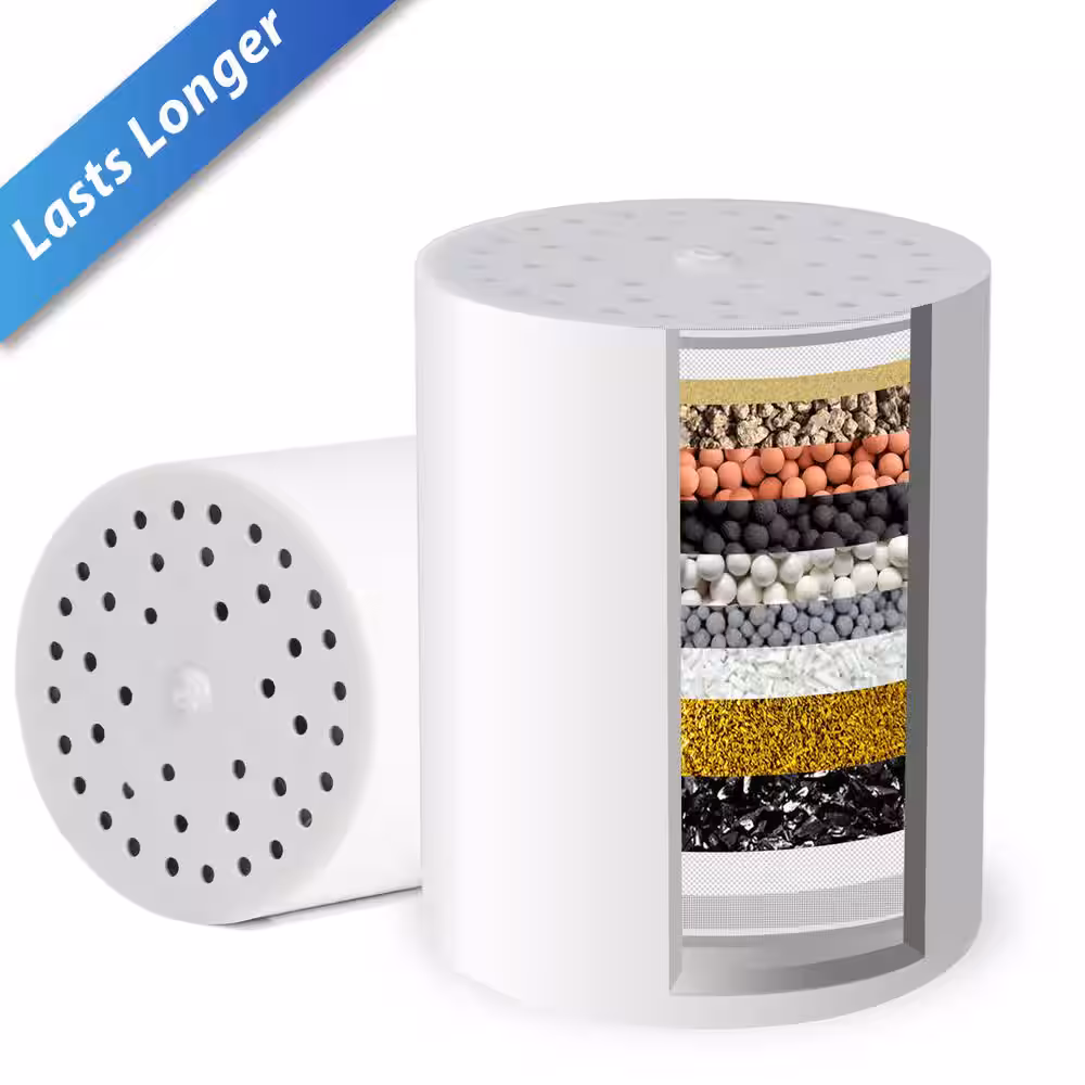 iSpring SF3S 15-Stage Shower Filter Replacement Cartridge, Removes Chlorine & Heavy Metals, White
