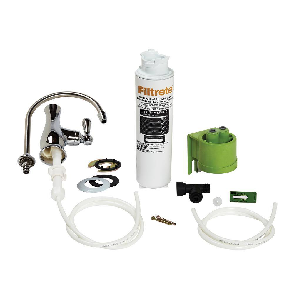 Filtrete Single Stage Plus Under-Sink High Performance Drinking Water Filtration System with Faucet