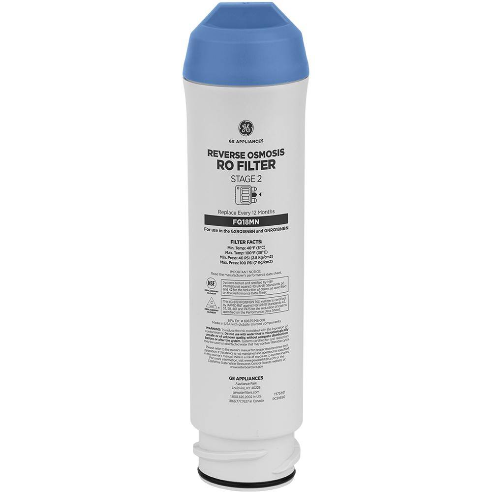 GE Replacement Reverse Osmosis Membrane Filter for Under Sink Filtration Systems