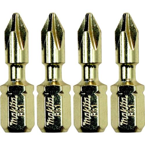 Makita Impact GOLD Phillips Steel Insert Bits, 4-Piece Set
