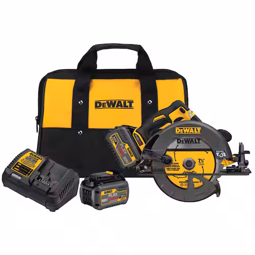 DEWALT FLEXVOLT 60V MAX Cordless Brushless 7-1/4 in. Circular Saw Kit with (2) 6.0Ah Batteries and Charger